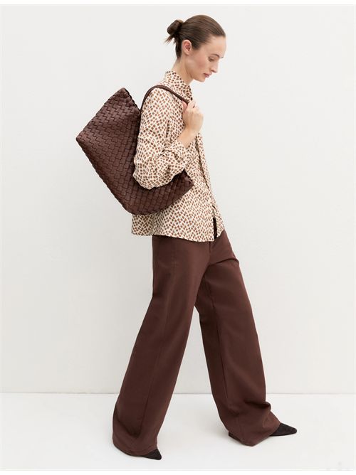 Camicia in crêpe con sciarpina